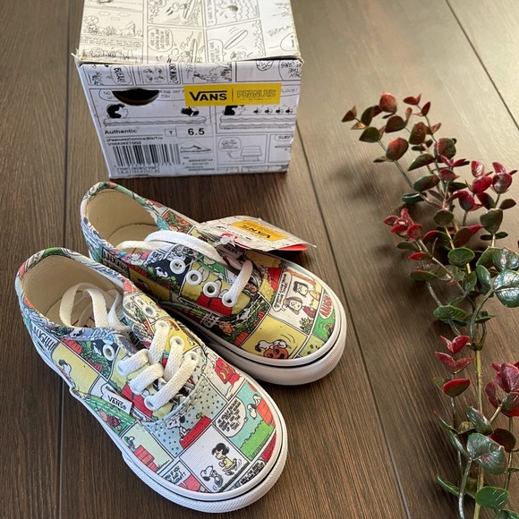 NEW Vans X peanuts collaboration toddler comic strip authentic shoes - Picture 3 of 9